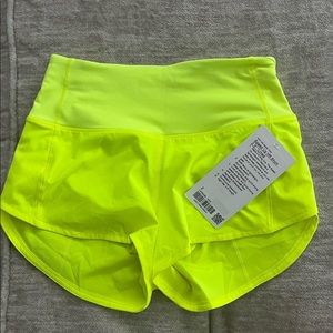 Speed up high rise 2.5 in lined shorts size 2